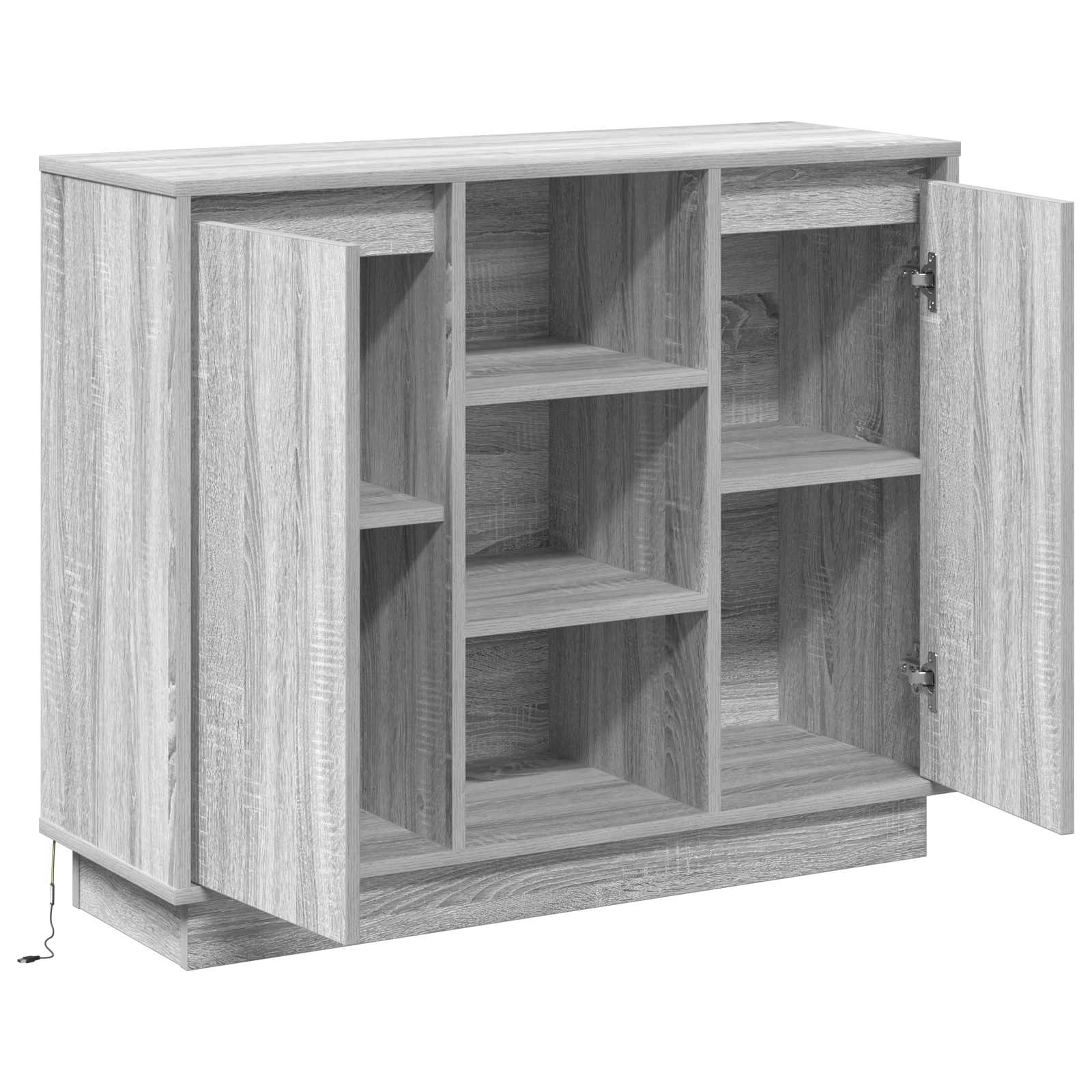 Buffet LED Gris Sonoma 90 x 32 x 75 cm Bois d'ingénierie - XIOS