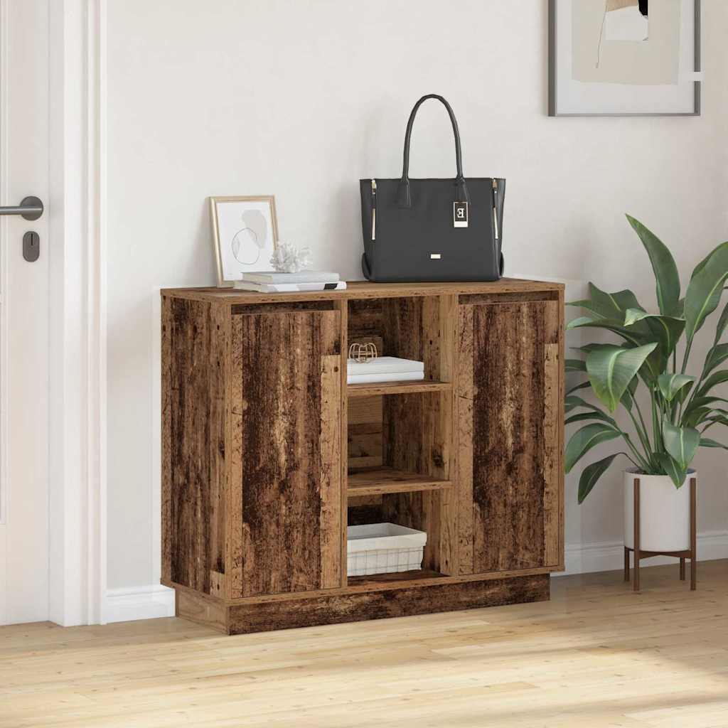 Buffet LED Bois ancien 90 x 32 x 75 cm Bois d'ingénierie - XIOS