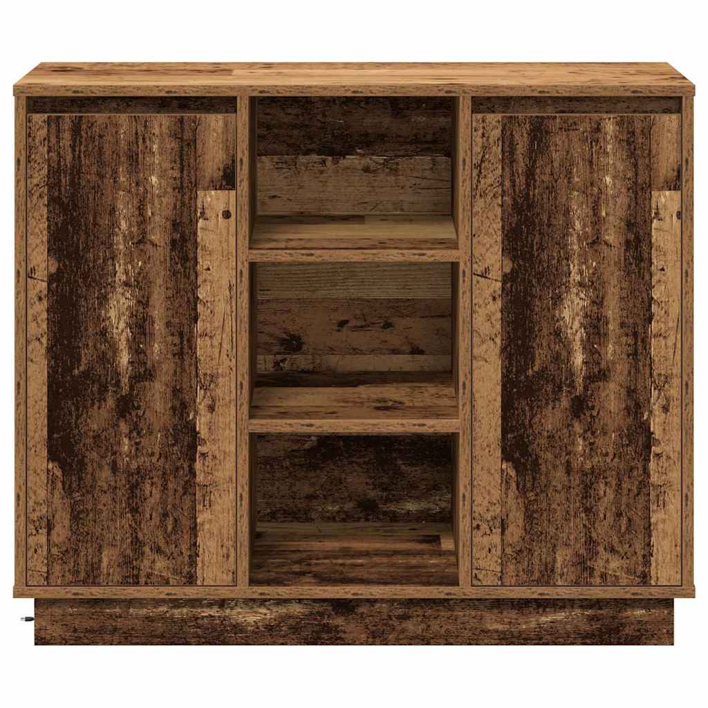 Buffet LED Bois ancien 90 x 32 x 75 cm Bois d'ingénierie - XIOS