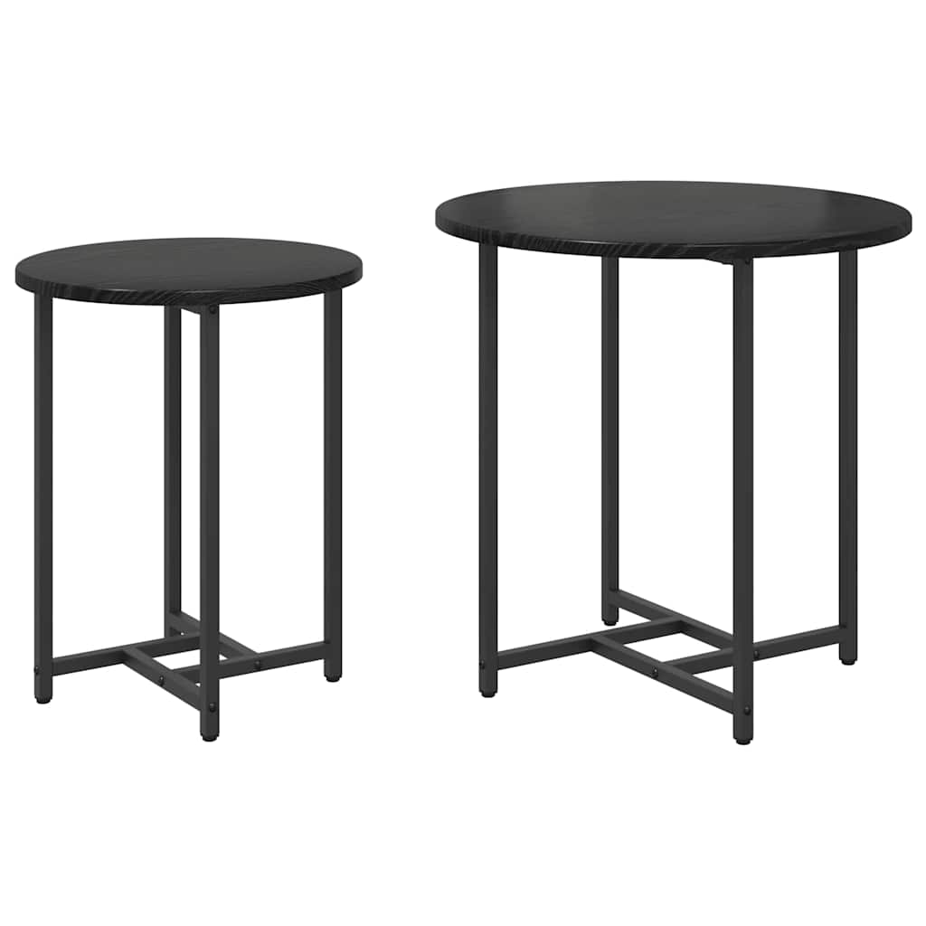Ensemble de tables d'appoint 2 pcs Chêne noir 50 x 50 x 50 cm - XIOS