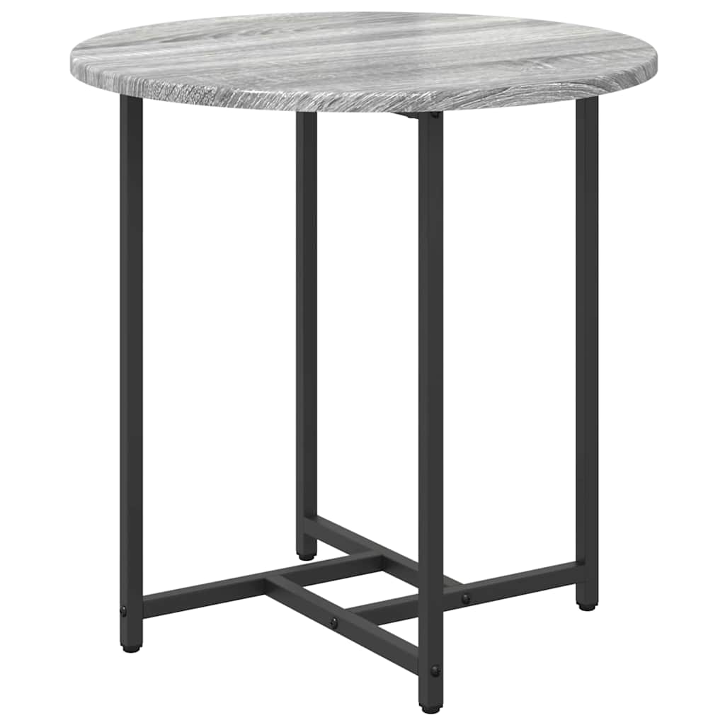 Ensemble de tables d'appoint 2 pcs Gris sonoma et Noir - XIOS