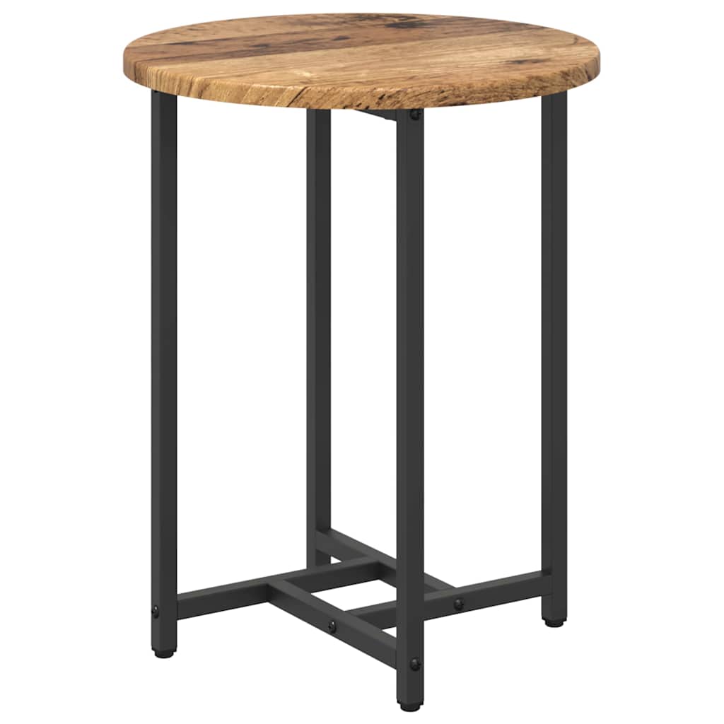 Ensemble de tables d'appoint 2 pcs Bois ancien et noir - XIOS