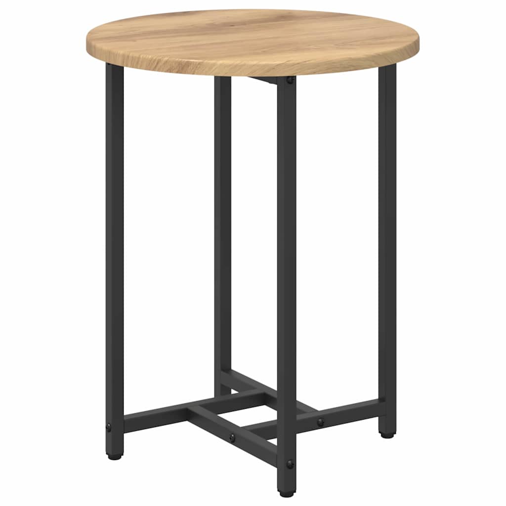 Ensemble de tables d'appoint 2 pcs Chêne artisanal et noir - XIOS