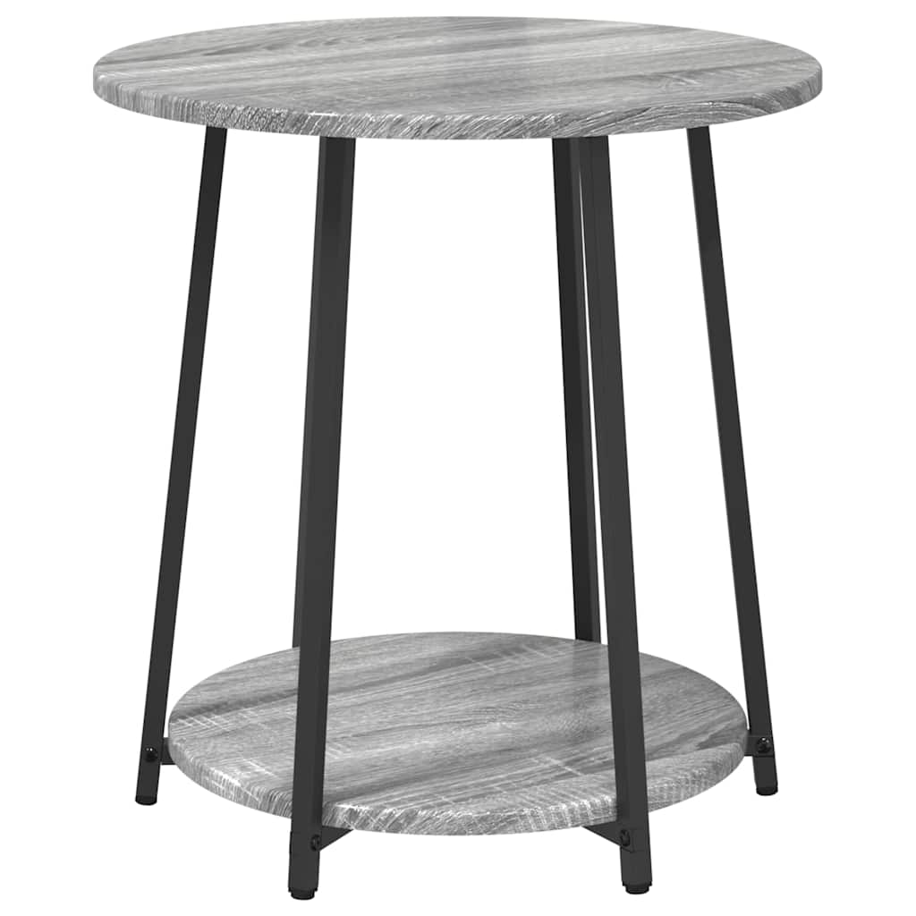 Ensemble de tables d'appoint 2 pcs Gris sonoma et Noir - XIOS