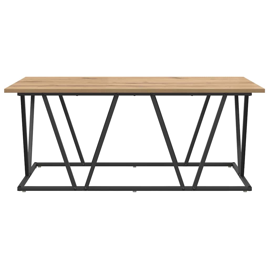 Table basse chêne artisanal 100 x 50 x 40 cm - XIOS