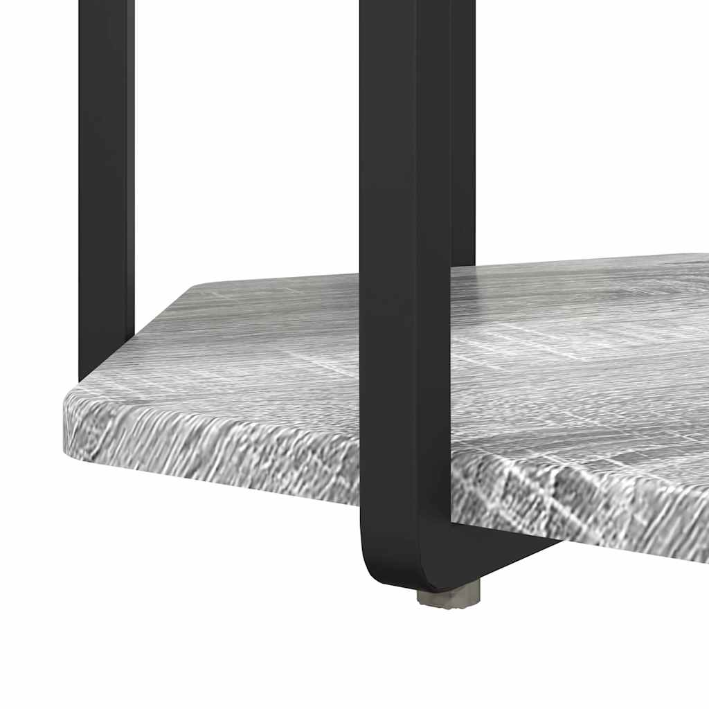 Ensemble de tables d'appoint avec étagère 2 pcs Gris - XIOS