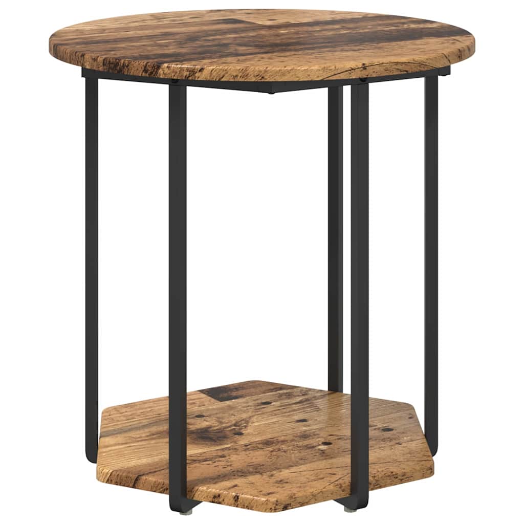 Ensemble de tables d'appoint 2 pcs Bois ancien et noir - XIOS