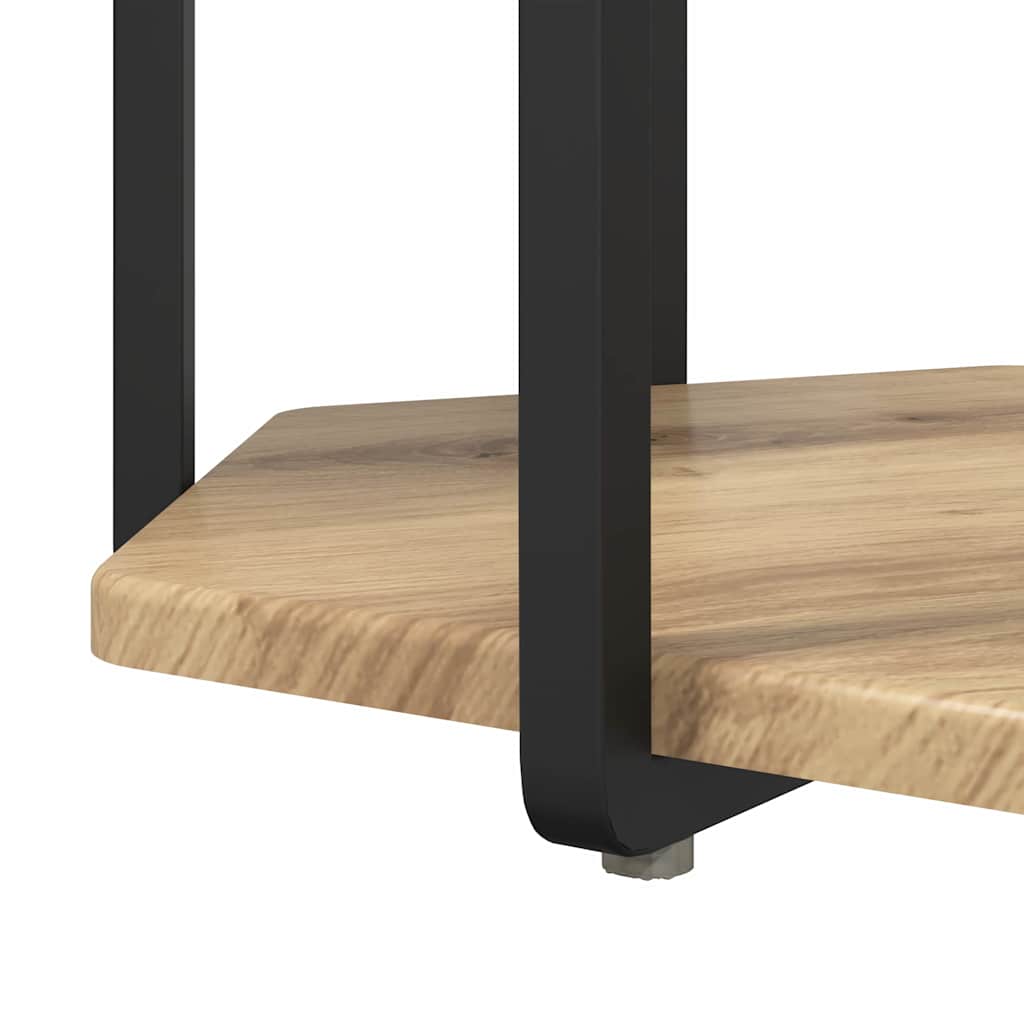 Ensemble de tables d'appoint 2 pcs Chêne artisanal et noir - XIOS