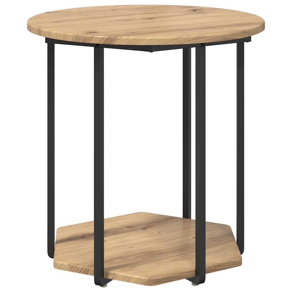 Ensemble de tables d'appoint 2 pcs Chêne artisanal et noir - XIOS