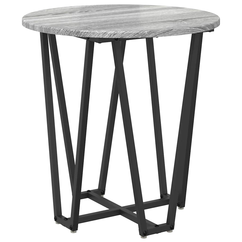 Ensemble de tables d'appoint 2 pcs Gris sonoma et Noir - XIOS