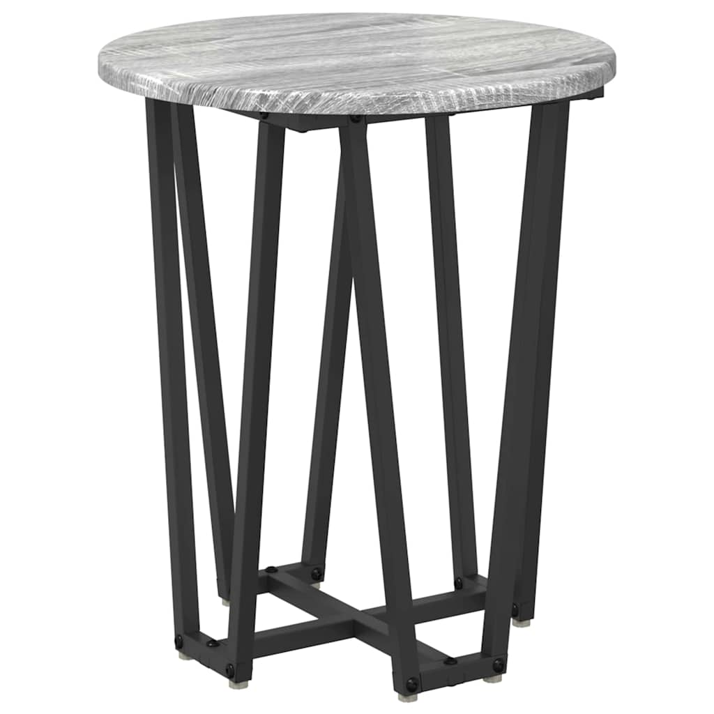 Ensemble de tables d'appoint 2 pcs Gris sonoma et Noir - XIOS