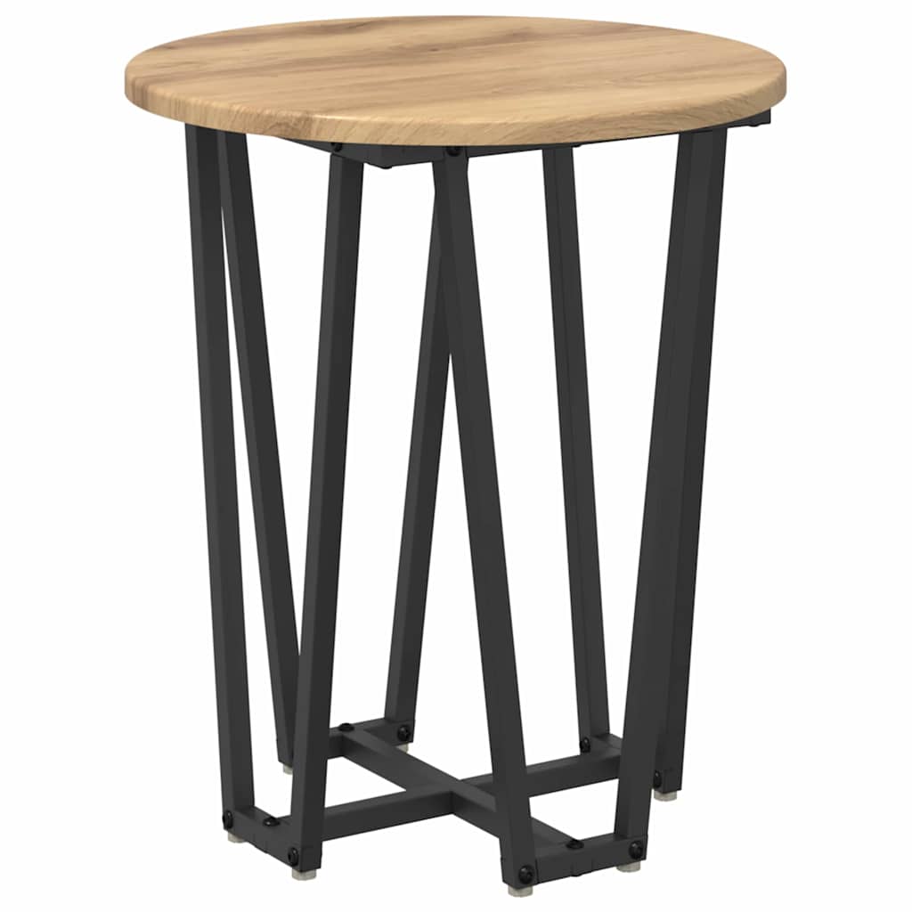 Ensemble de tables d'appoint 2 pcs Chêne artisanal et noir - XIOS