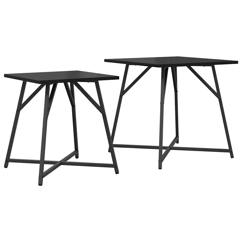 Ensemble de tables d'appoint 2 pcs Chêne noir 50 x 50 x 50 cm - XIOS
