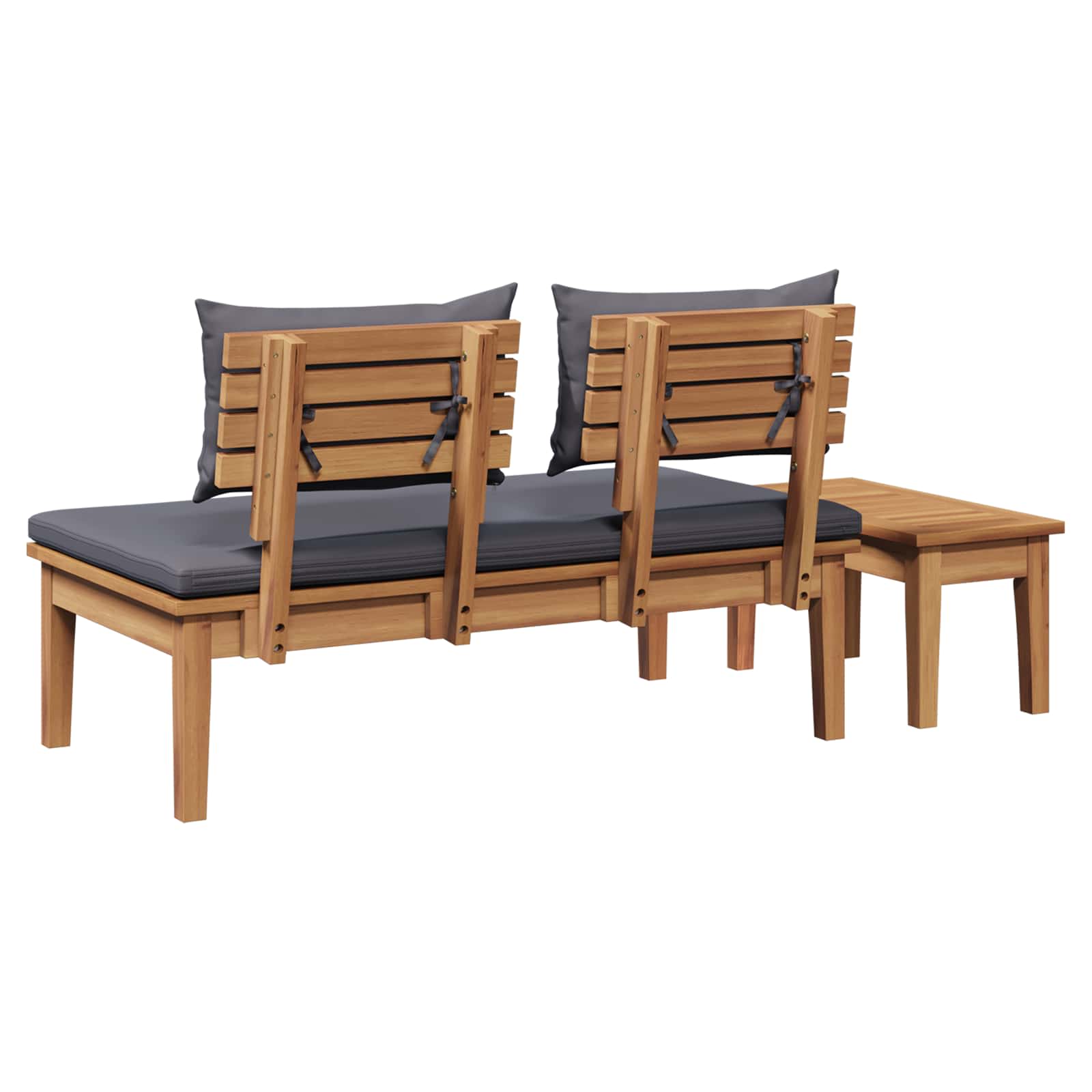 Ensemble banc et table de jardin 2 pcs Gris et marron - XIOS