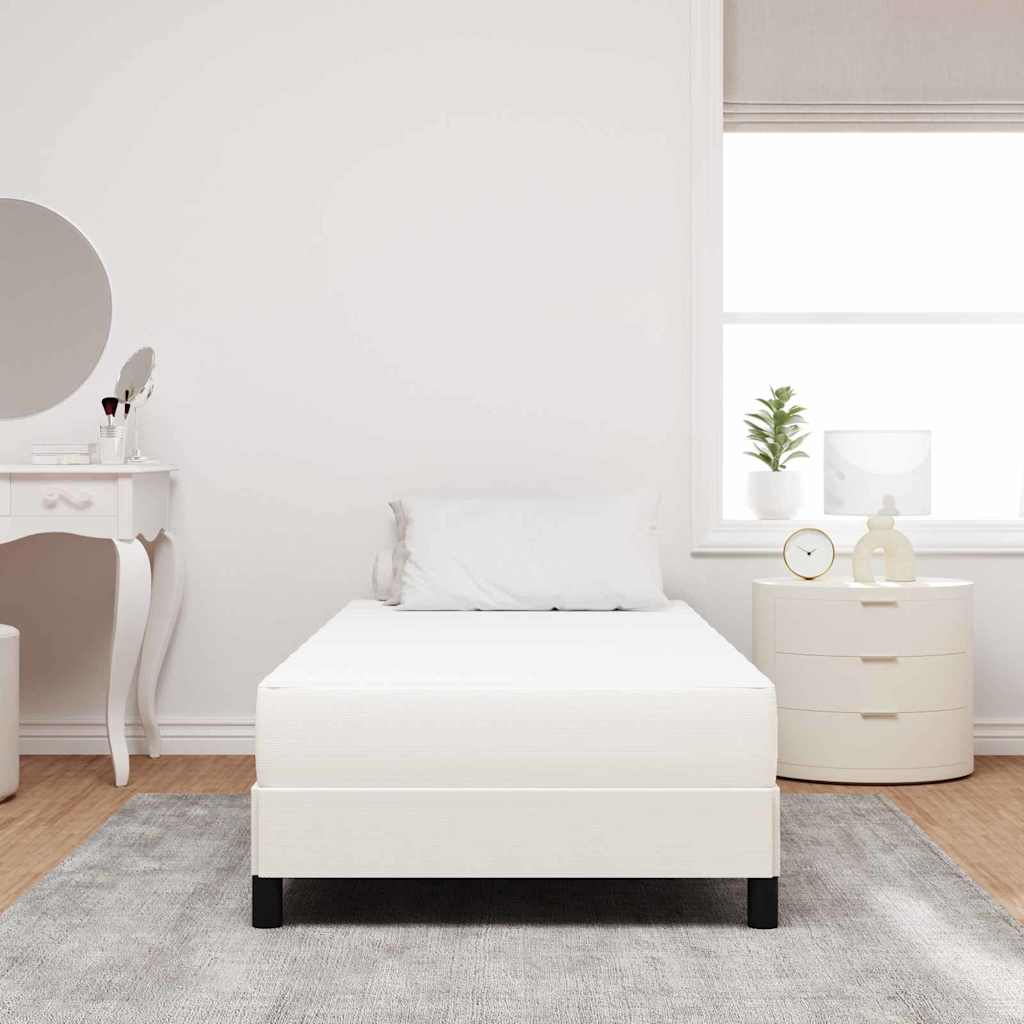 Matelas de Lit avec matelas Crème 90 x 200 cm tissu - XIOS