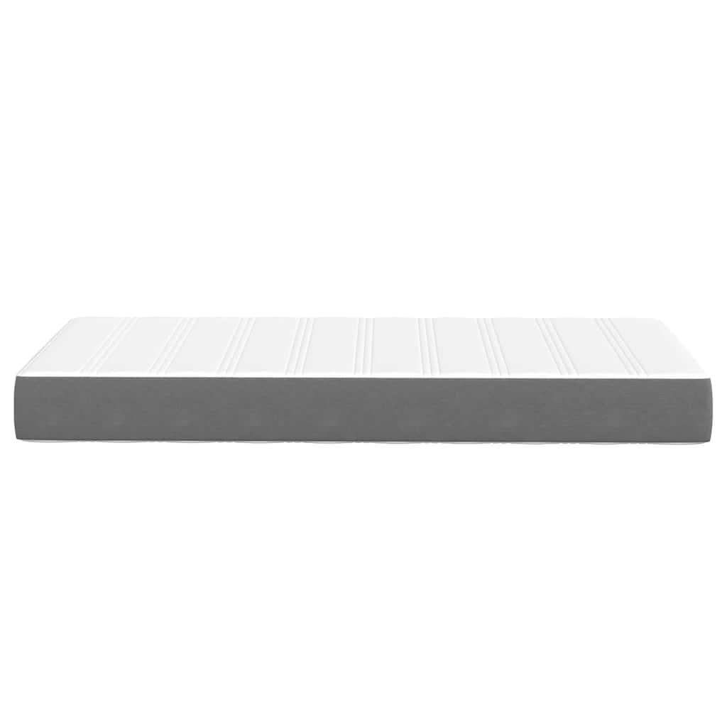 Matelas de Lit avec matelas Gris clair 100 x 200 cm tissu - XIOS