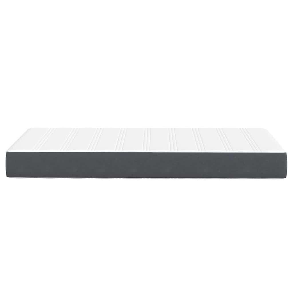 Matelas de Lit avec matelas Gris 100 x 200 cm tissu - XIOS