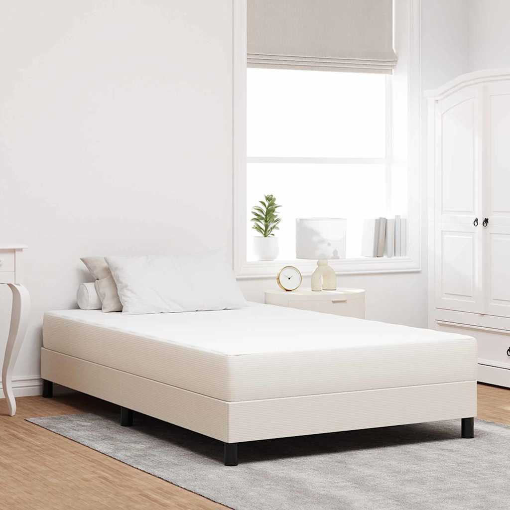 Matelas de Lit avec matelas Crème 120 x 190 cm tissu - XIOS