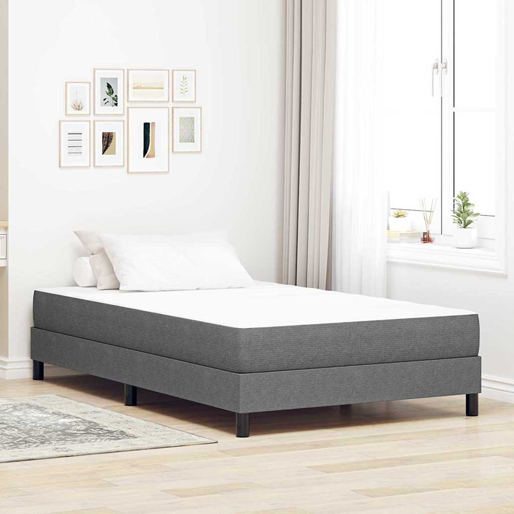 Matelas de Lit avec matelas Gris clair 120 x 200 cm tissu - XIOS