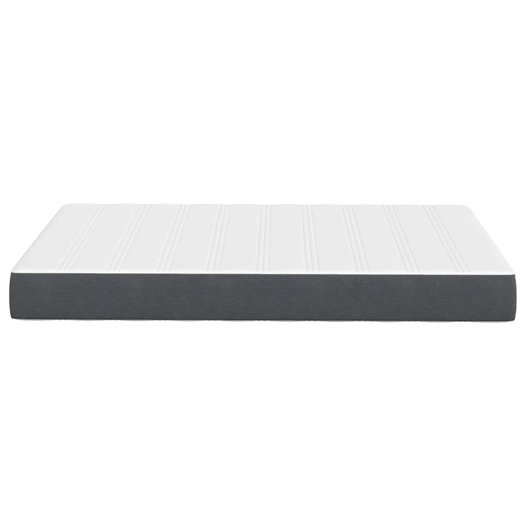 Matelas de Lit avec matelas Gris 120 x 200 cm tissu - XIOS