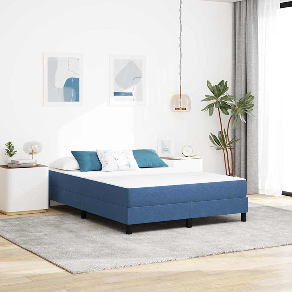 Matelas de Lit avec matelas Bleu 140 x 190 cm tissu - XIOS