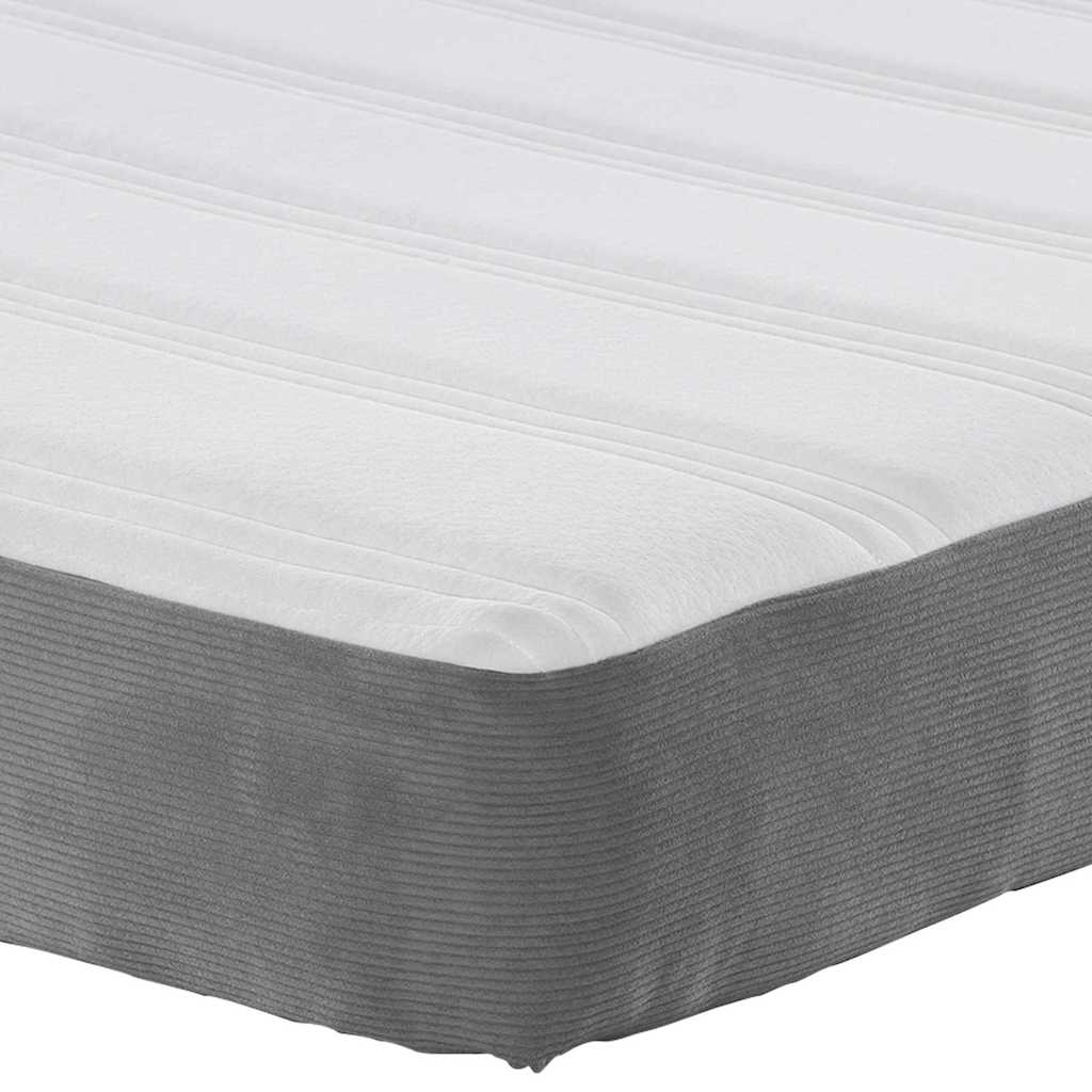Matelas de Lit avec matelas Gris clair 140 x 200 cm tissu - XIOS