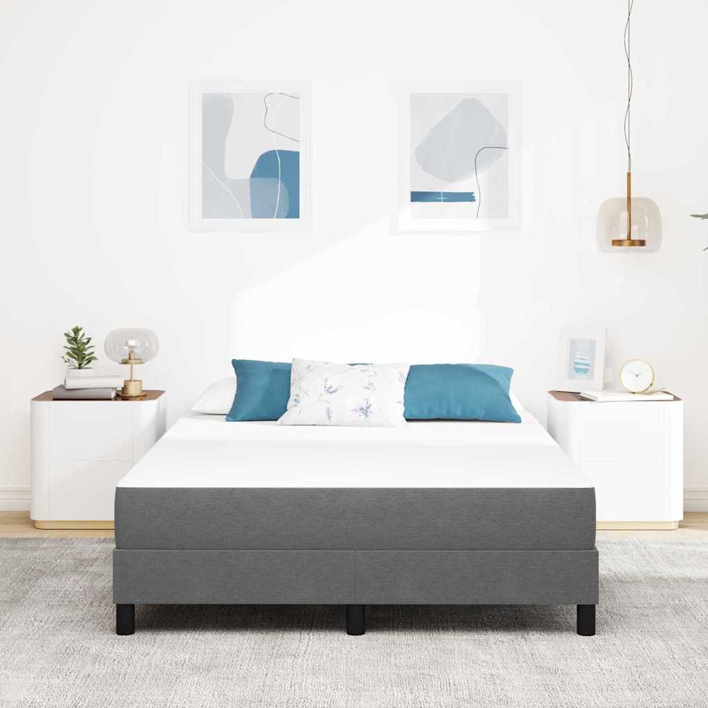 Matelas de Lit avec matelas Gris clair 160 x 200 cm tissu - XIOS