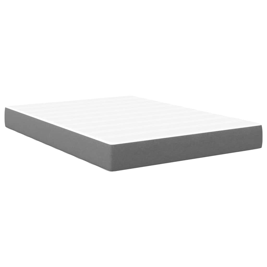 Matelas de Lit avec matelas Gris clair 160 x 200 cm tissu - XIOS