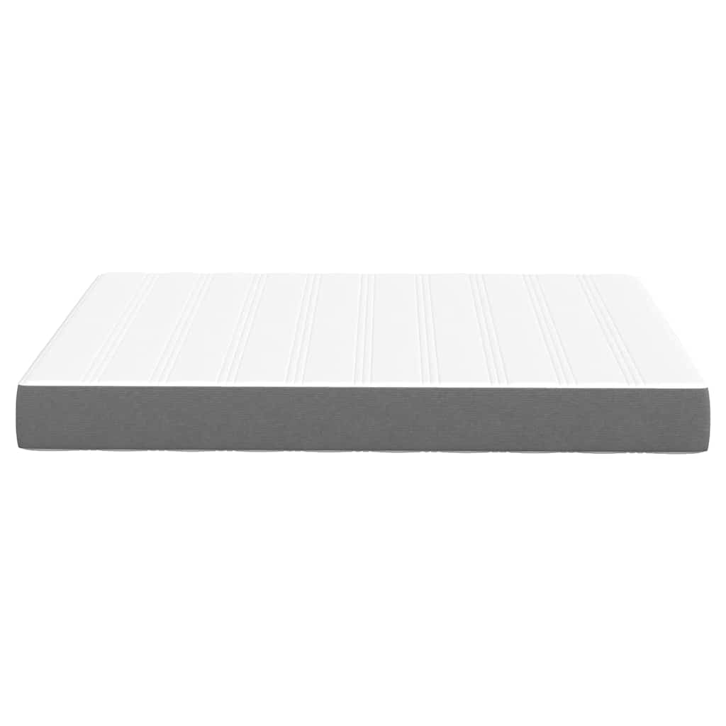 Matelas de Lit avec matelas Gris clair 160 x 200 cm tissu - XIOS