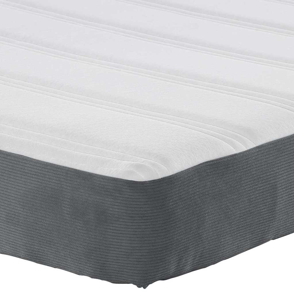 Matelas de Lit avec matelas Gris 160 x 200 cm tissu - XIOS