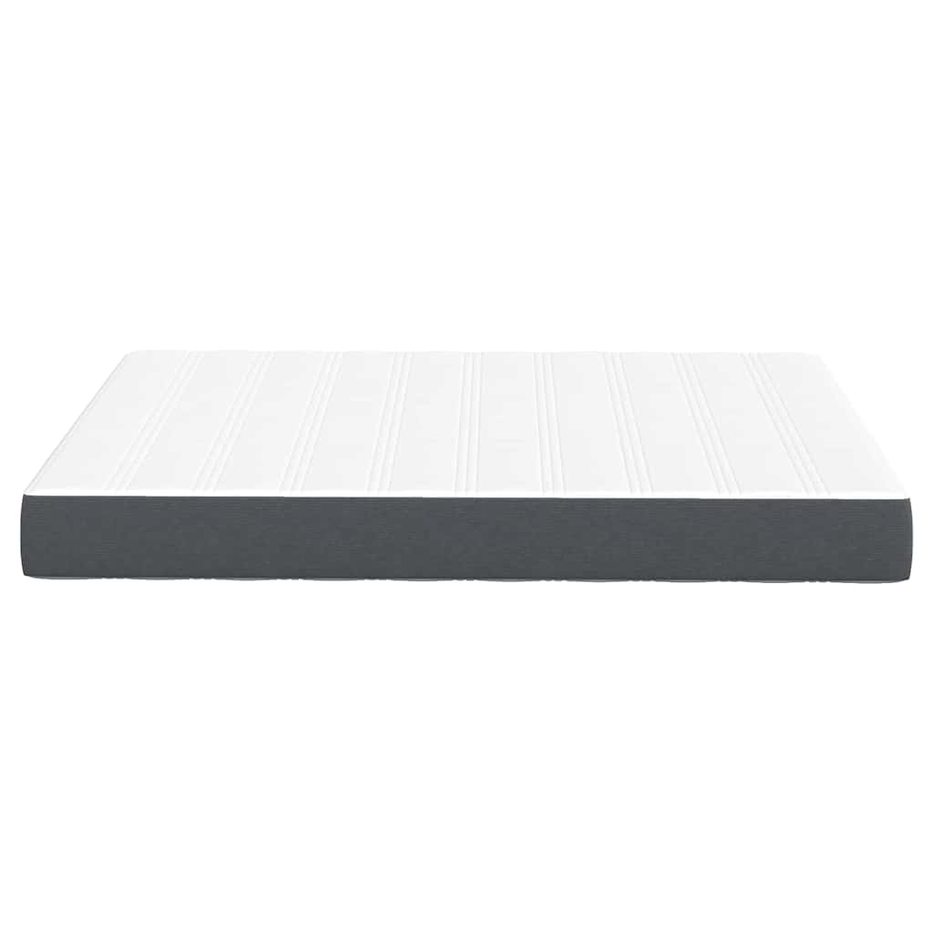 Matelas de Lit avec matelas Gris 160 x 200 cm tissu - XIOS