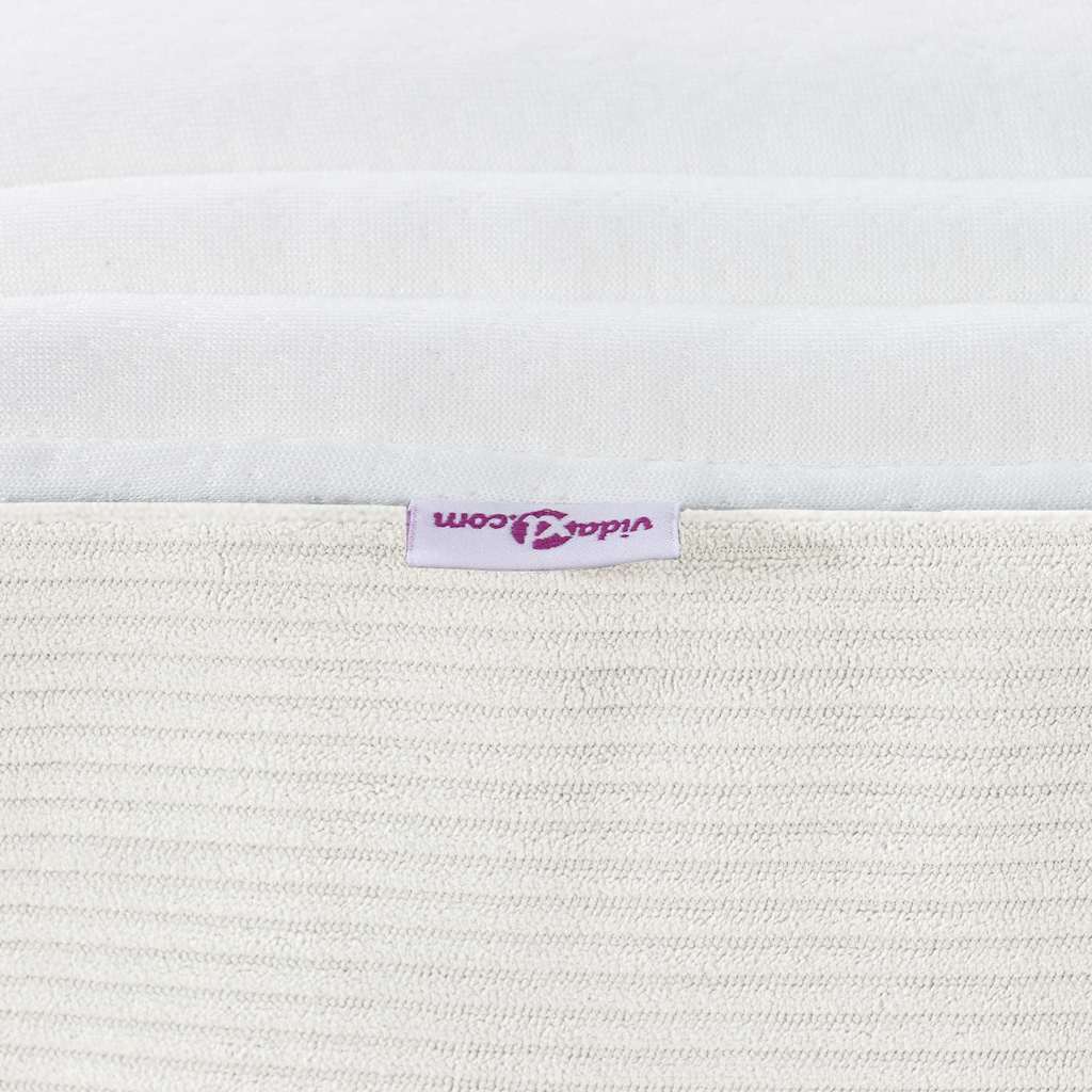 Matelas de Lit avec matelas Crème 160 x 200 cm tissu - XIOS