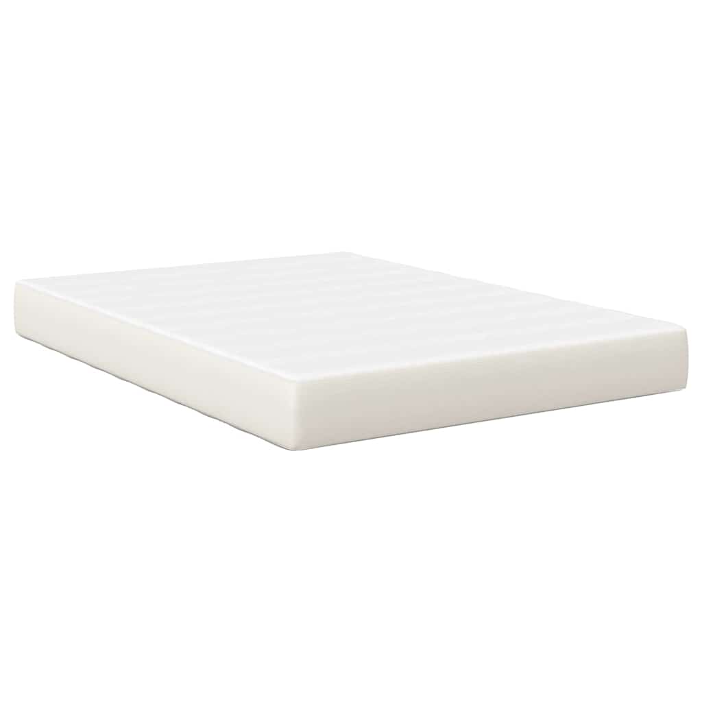 Matelas de Lit avec matelas Crème 160 x 200 cm tissu - XIOS