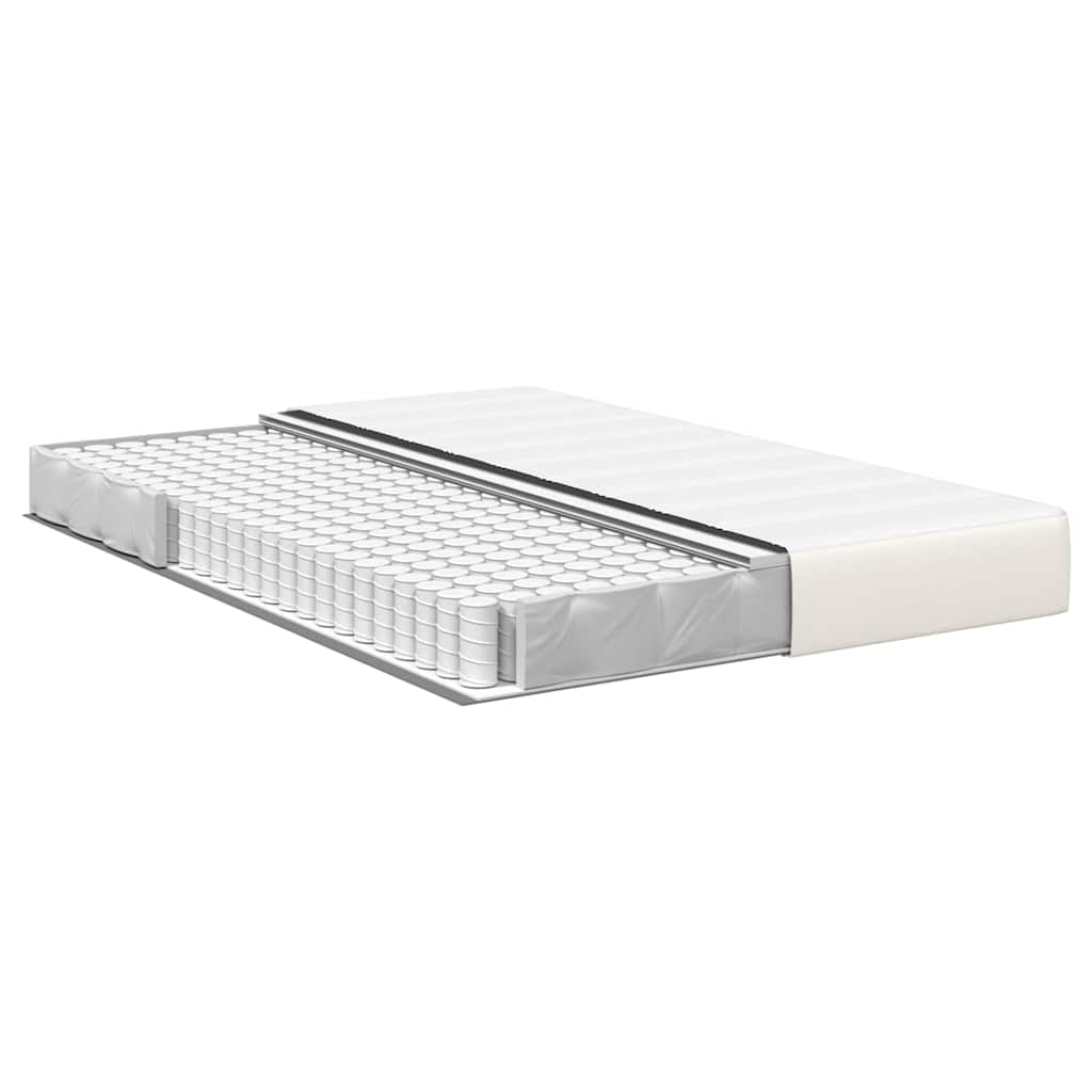 Matelas de Lit avec matelas Crème 160 x 200 cm tissu - XIOS