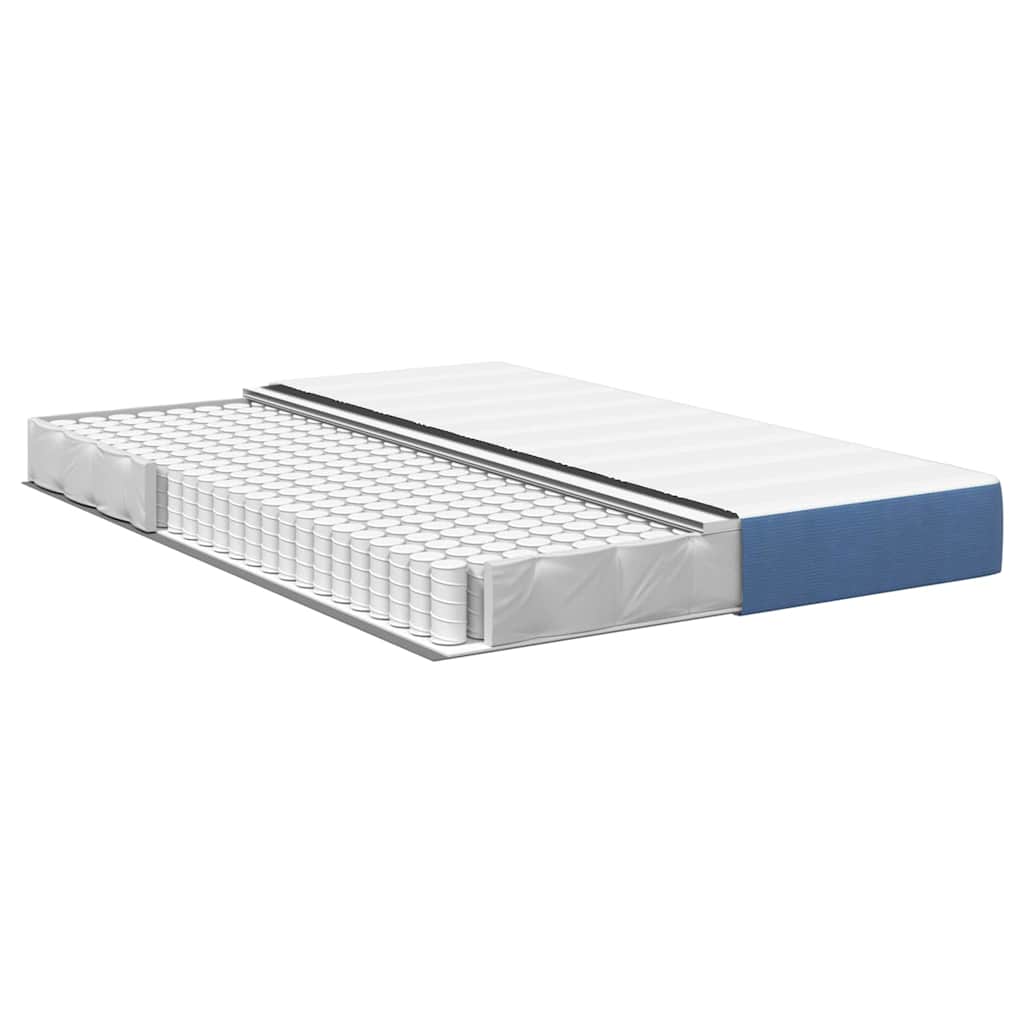 Matelas de Lit avec matelas Bleu 160 x 200 cm tissu - XIOS