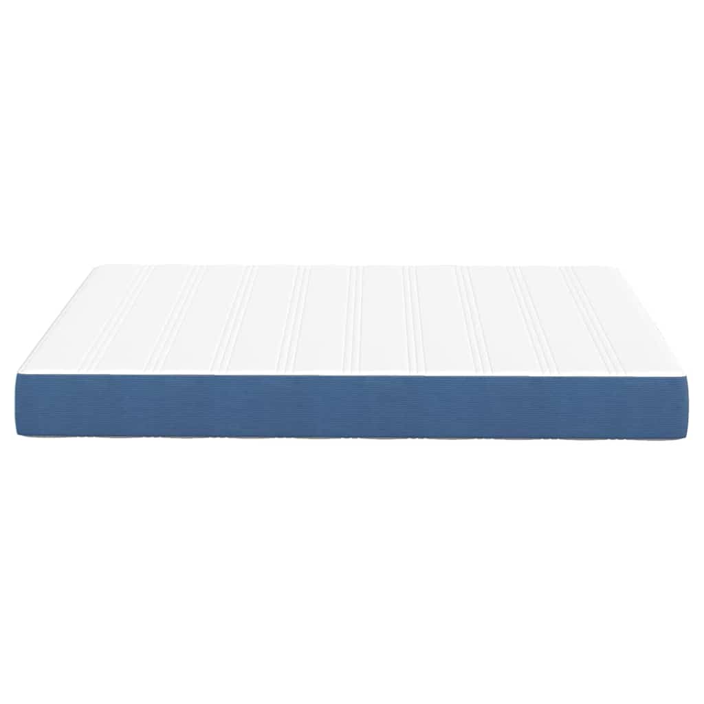 Matelas de Lit avec matelas Bleu 160 x 200 cm tissu - XIOS