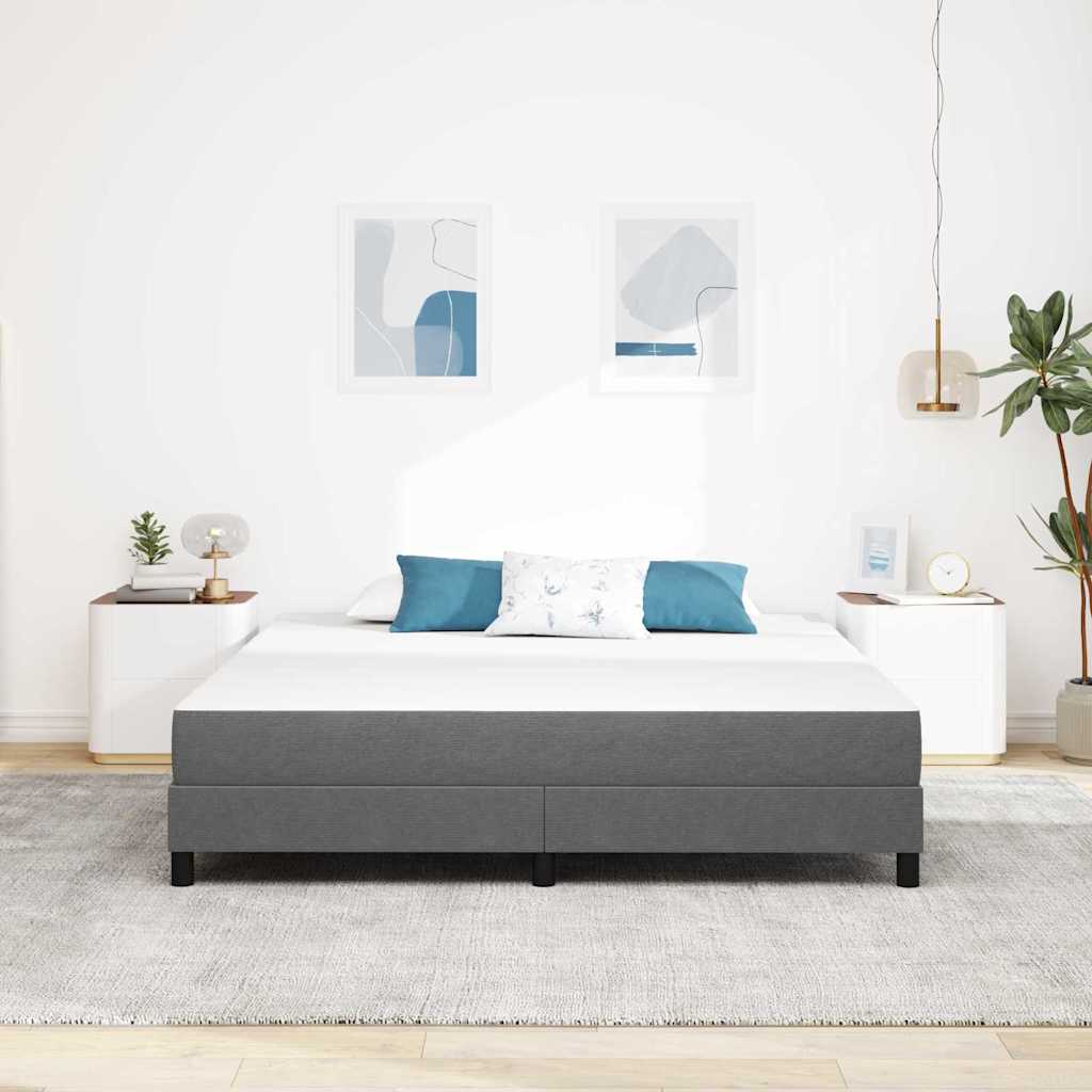 Matelas de Lit avec matelas Gris clair 180 x 200 cm tissu - XIOS