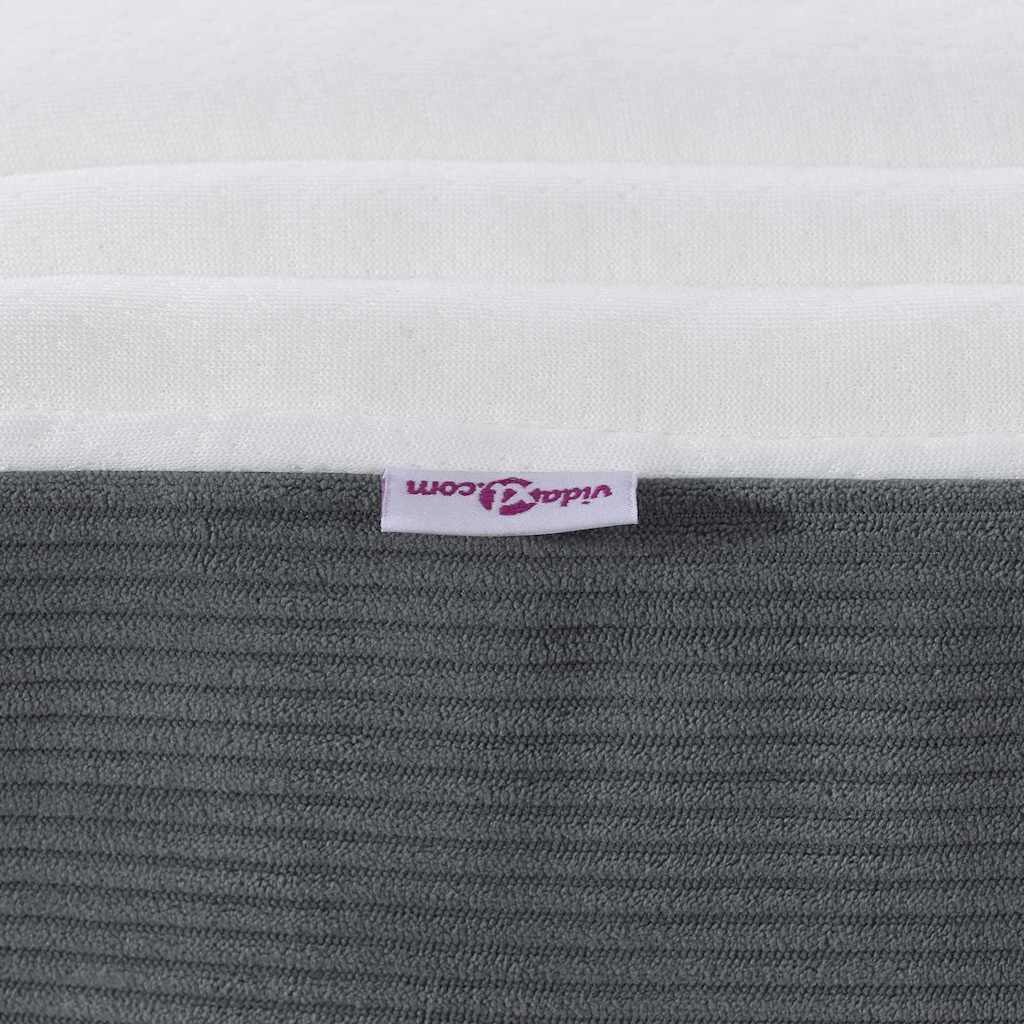 Matelas de Lit avec matelas Gris 180 x 200 cm tissu - XIOS