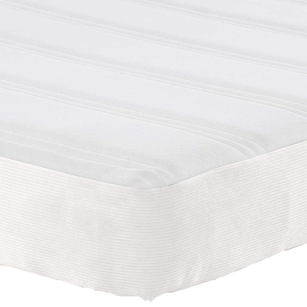 Matelas de Lit avec matelas Crème 180 x 200 cm tissu - XIOS