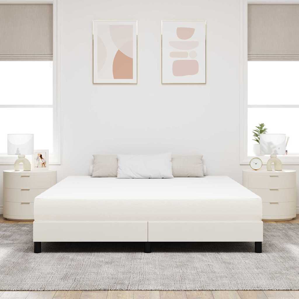 Matelas de Lit avec matelas Crème 180 x 200 cm tissu - XIOS
