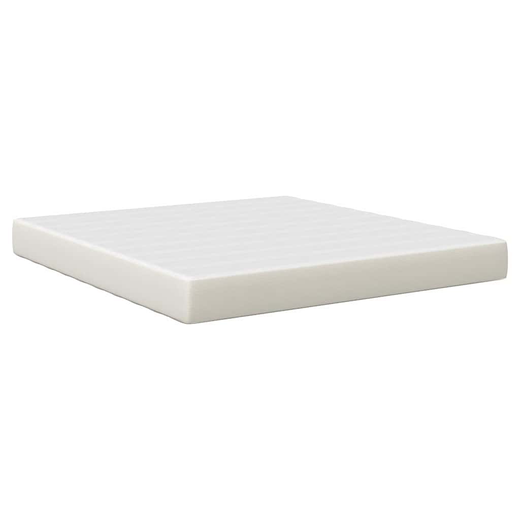 Matelas de Lit avec matelas Crème 180 x 200 cm tissu - XIOS