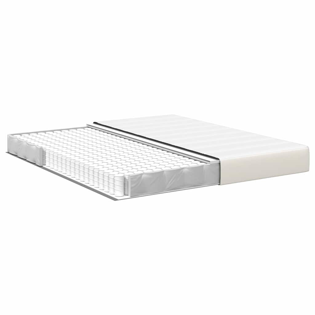 Matelas de Lit avec matelas Crème 180 x 200 cm tissu - XIOS