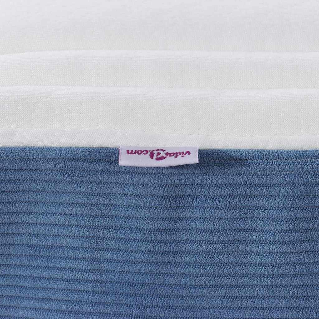 Matelas de Lit avec matelas Bleu 180 x 200 cm tissu - XIOS