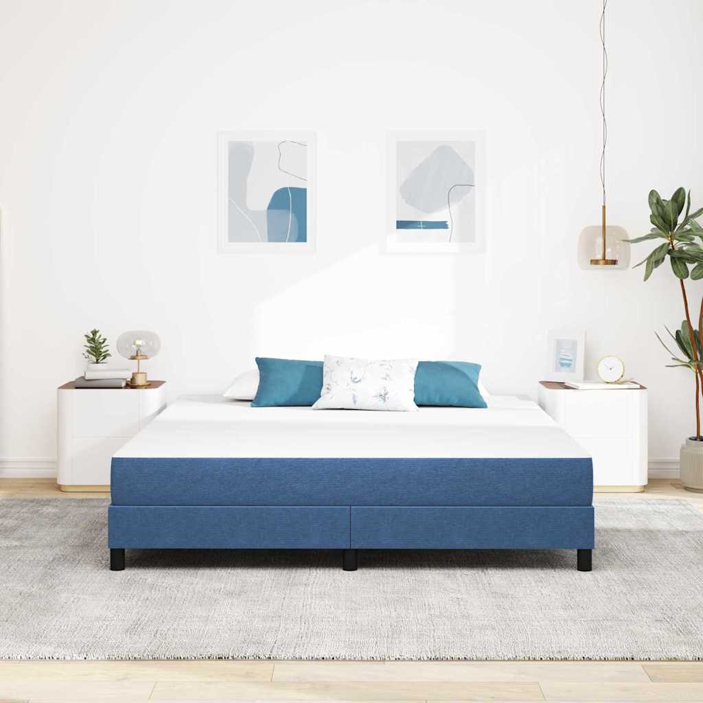 Matelas de Lit avec matelas Bleu 180 x 200 cm tissu - XIOS