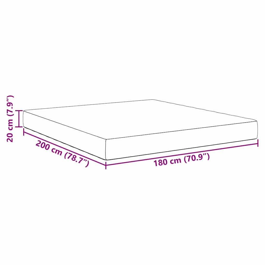 Matelas de Lit avec matelas Bleu 180 x 200 cm tissu - XIOS