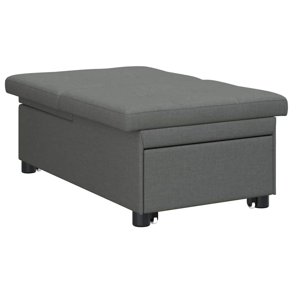 Canapé-lit escamotable Gris foncé 194 x 50 x 82 cm tissu
