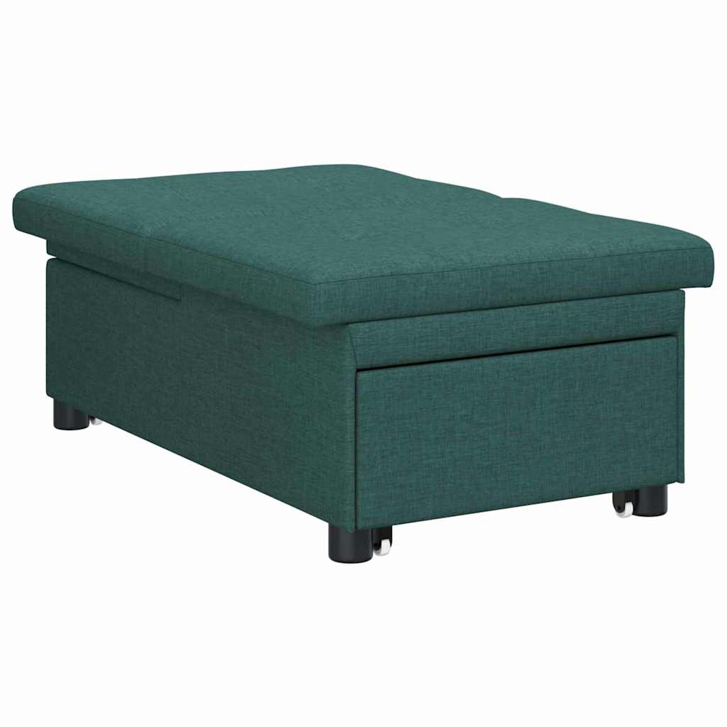 Canapé-lit escamotable Vert foncé 194 x 50 x 82 cm tissu