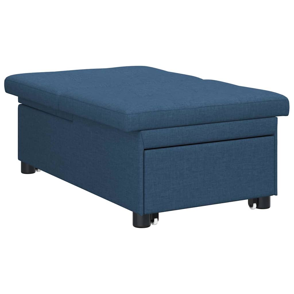 Canapé-lit escamotable Bleu 194 x 50 x 82 cm tissu