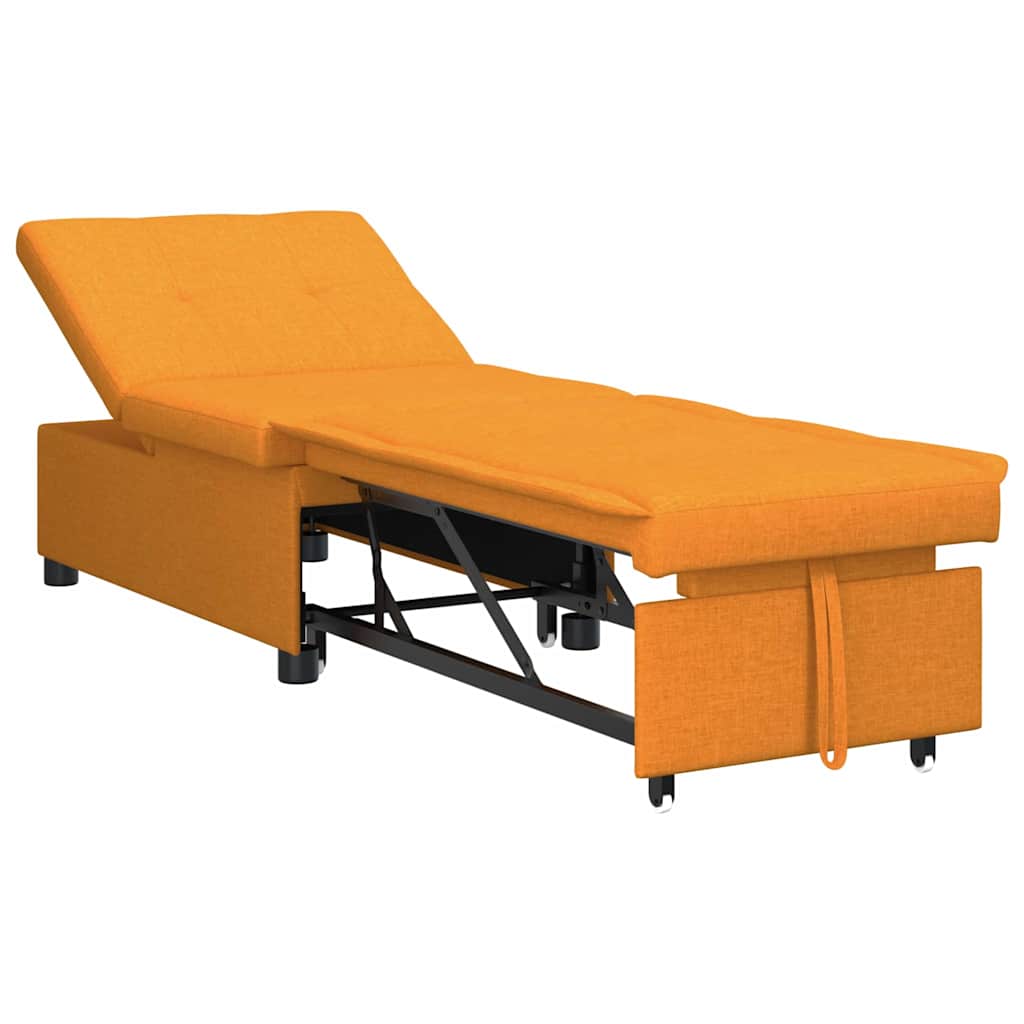 Canapé-lit escamotable Jaune foncé 194 x 50 x 82 cm tissu