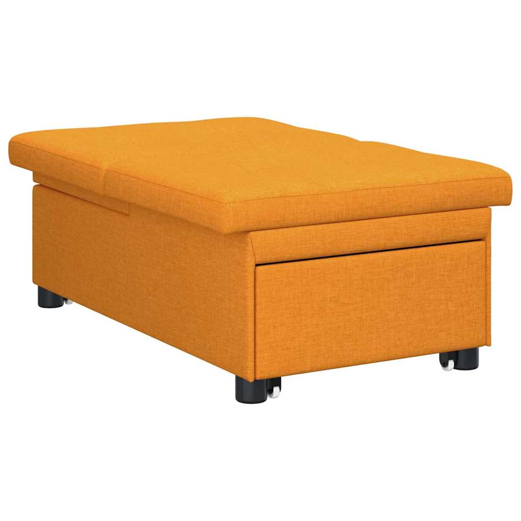 Canapé-lit escamotable Jaune foncé 194 x 50 x 82 cm tissu